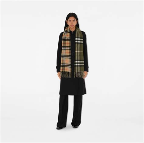 soft scottish water burberry|Reversible Check Cashmere Scarf in Sand/loch .